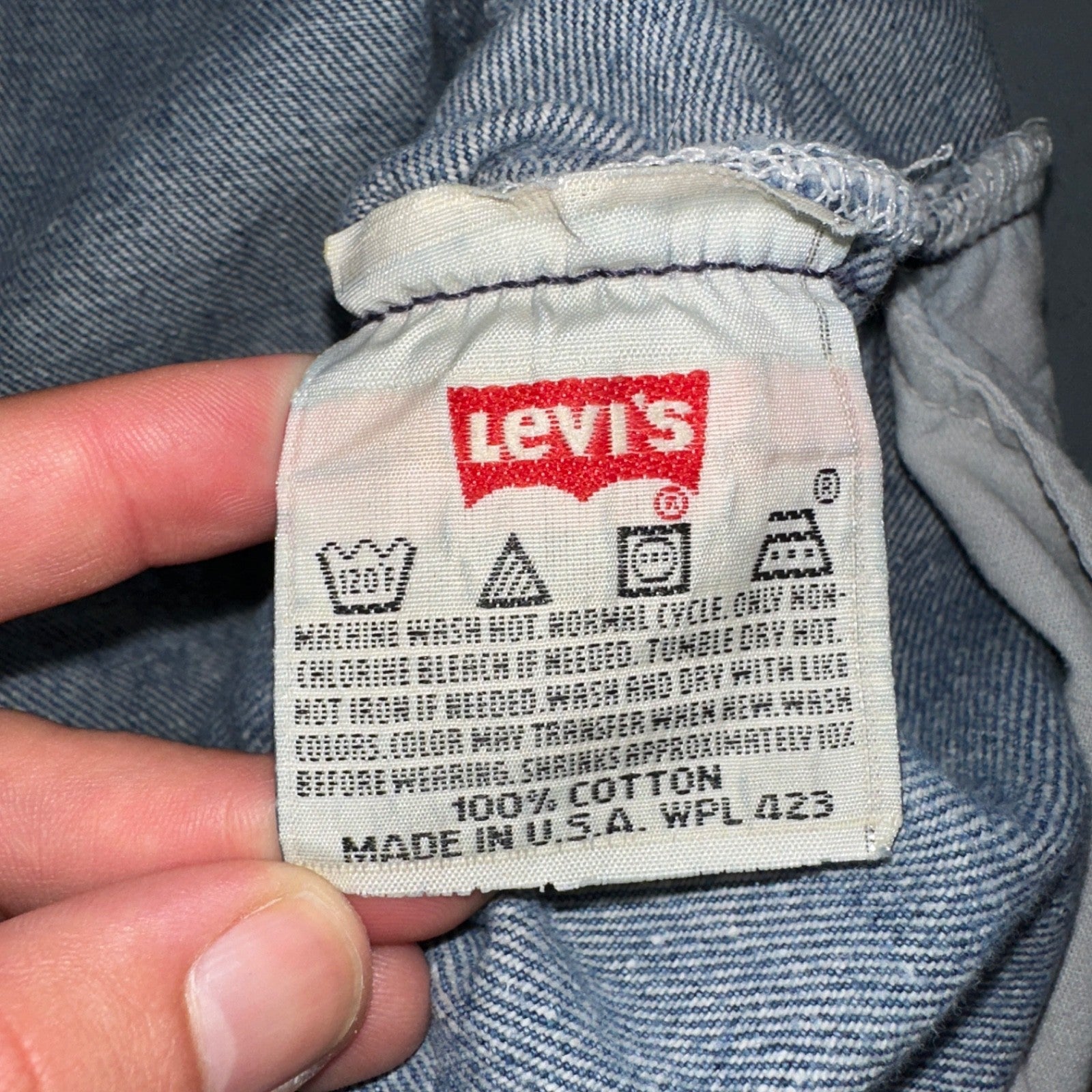 Levis 501 Vintage 90s USA XX Straight Leg Jeans Blue Light Wash 60x30 Act 56x27