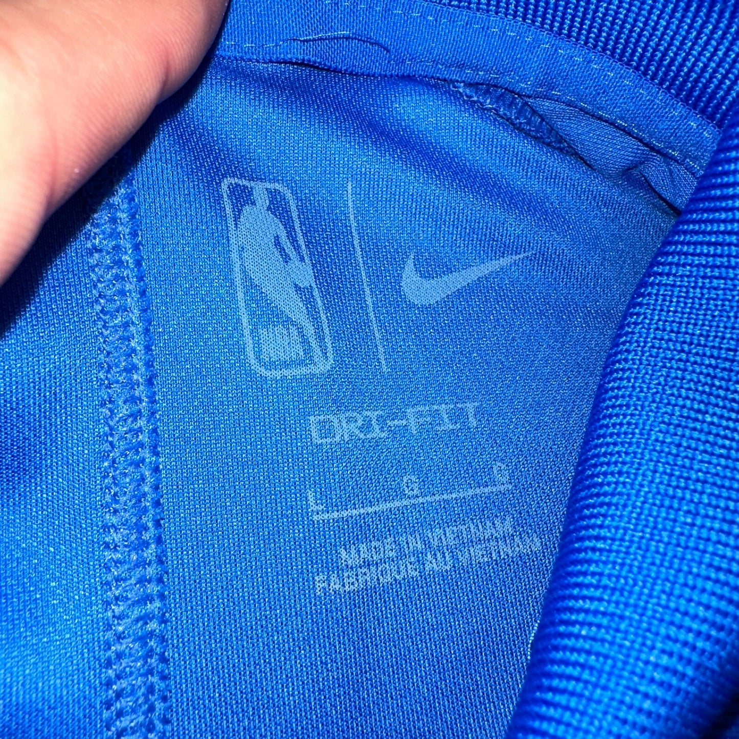 Nike Oklahoma City Thunder NBA OKC Blue Polo Shirt Golf Mens Size L Dri-Fit