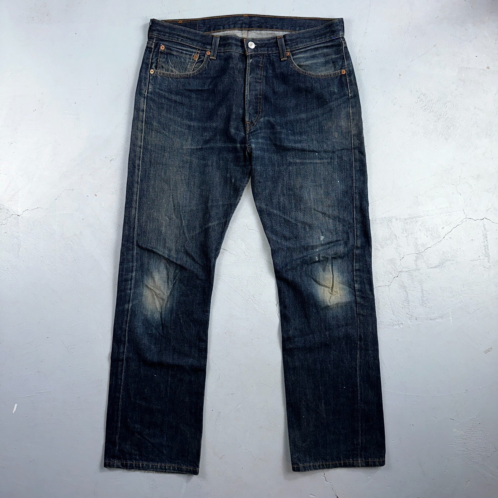 Levis 501 Vintage Y2K XX Straight Leg Jeans Blue Dark Wash 34x32 Act 35x31