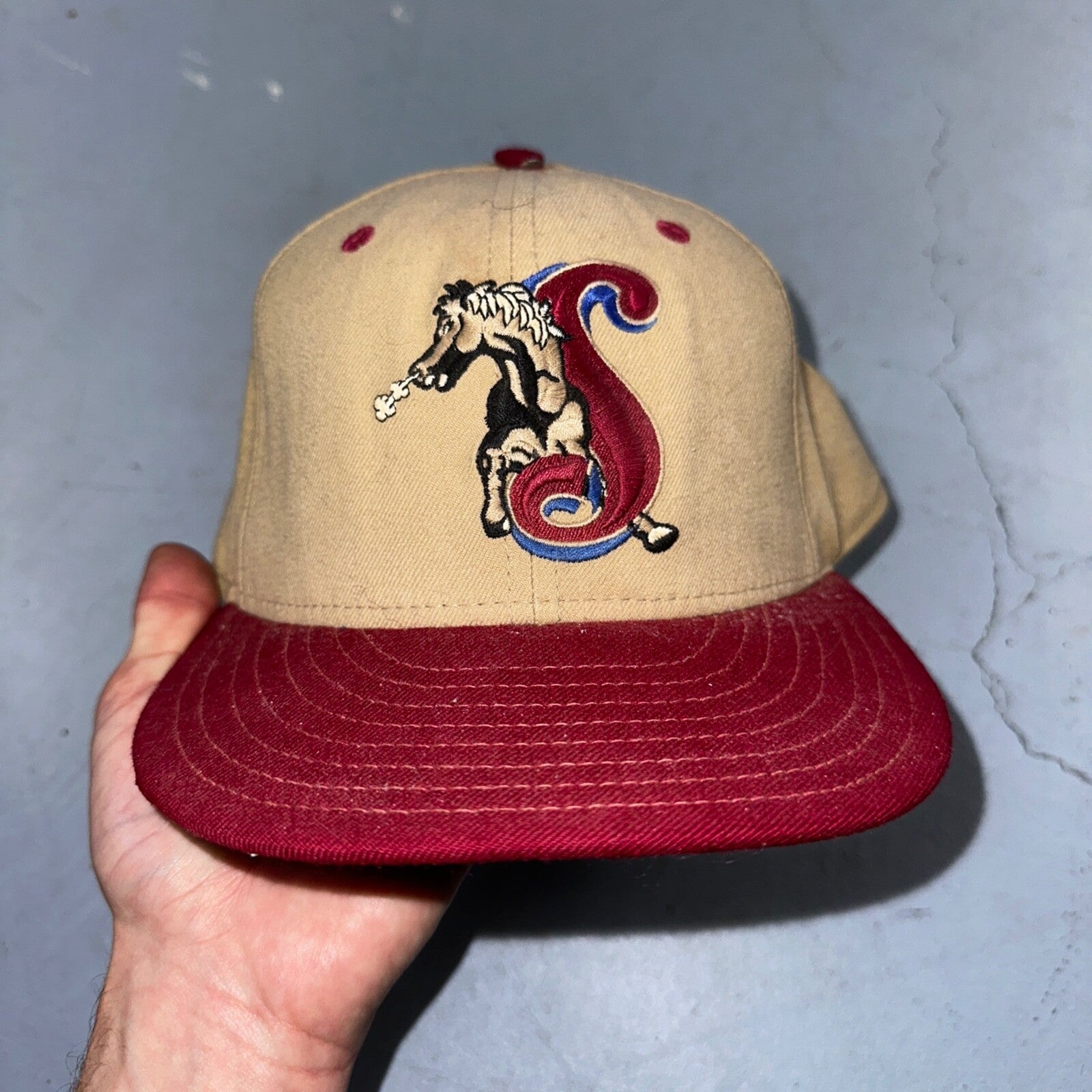 Vintage San Bernadino Stampeders Cap Hat Size 7 Wool New Era 5950 MILB