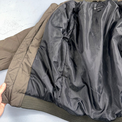 INC International Concepts Brown Bomber Jacket Mens S Full Zip Metallic