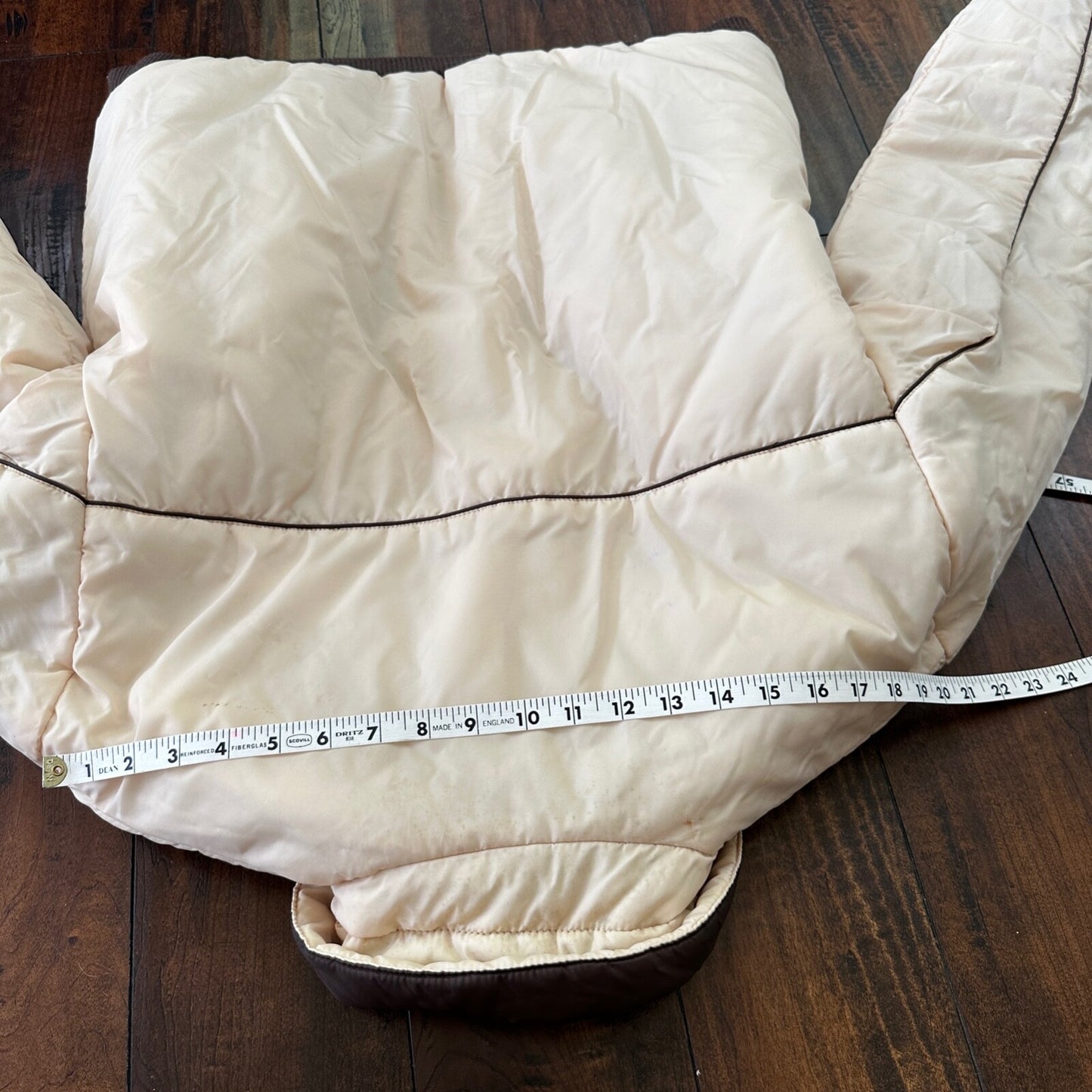 VTG Reversible Ocean Pacific Brown Insulated Puffer Jacket Double Sided 70s 80s