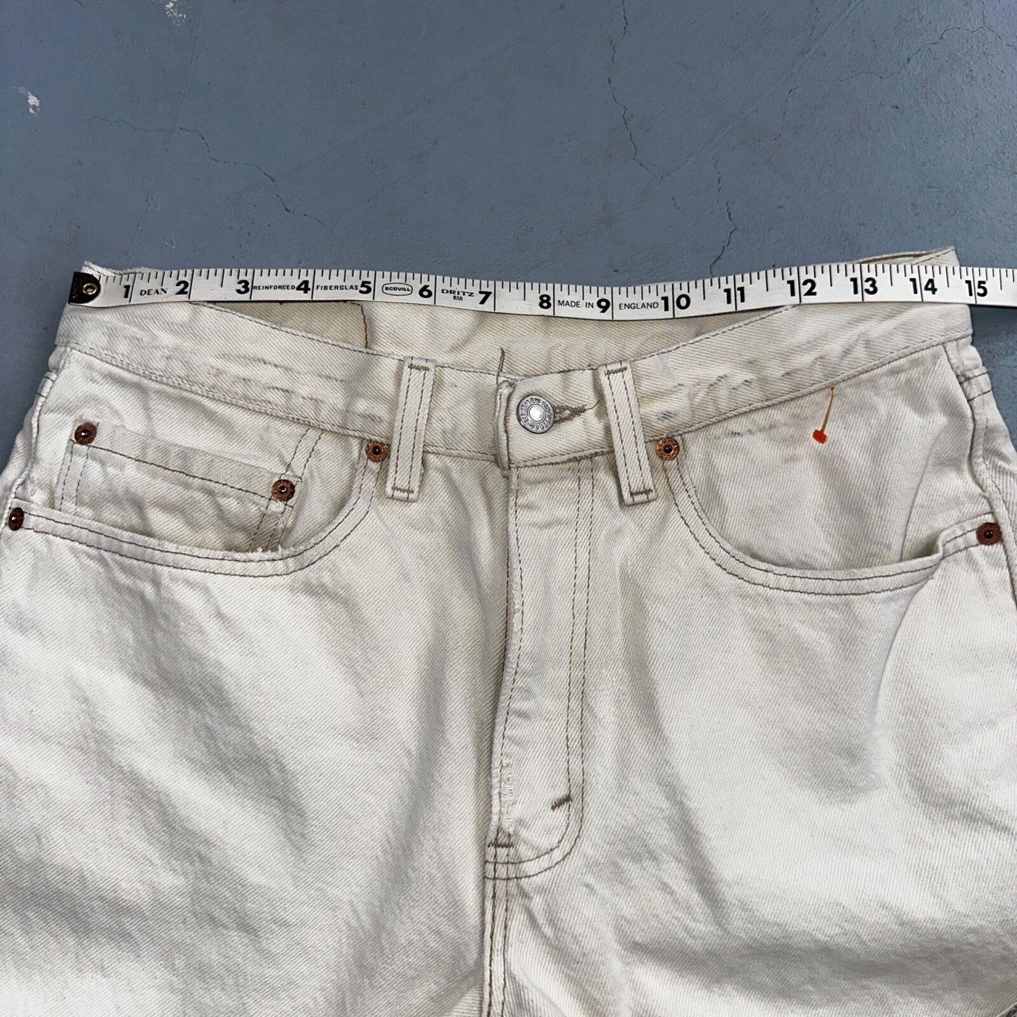 Levis 550 Vintage 90s USA Red Tab Jeans 32x34 White Wash 501 Act 30x32