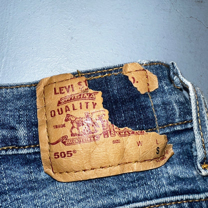 Vintage Levis 505 Straight Leg Jeans Womens 10 S Mis Blue USA 90s Y2K 29x28