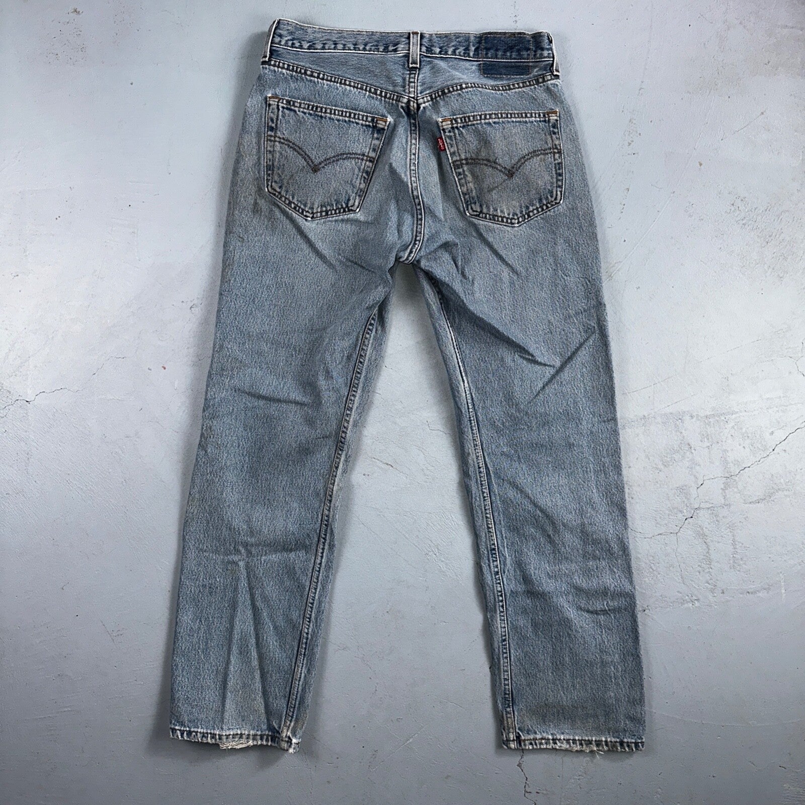 Levis 501 Vintage Y2K XX Straight Leg Jeans 90s Blue Light Wash 33x30 Act 32x28