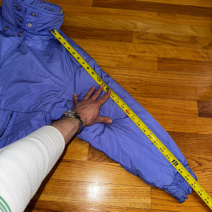 Vintage Forte Puffer Jacket Snow Ski Purple 80s Mock Collar Woman's Sz 10