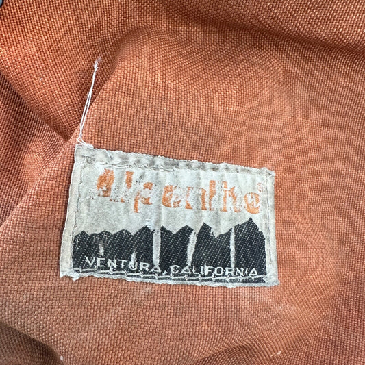 Alpenlite Vintage Hiking Camping Backpack Orange Ventura California 70s 80s Pack