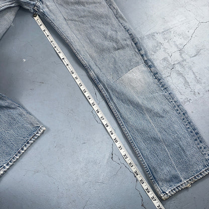 Levis 501 Vintage 80s USA XX Straight Leg Jeans Blue Light Wash Thrash Act 27x28