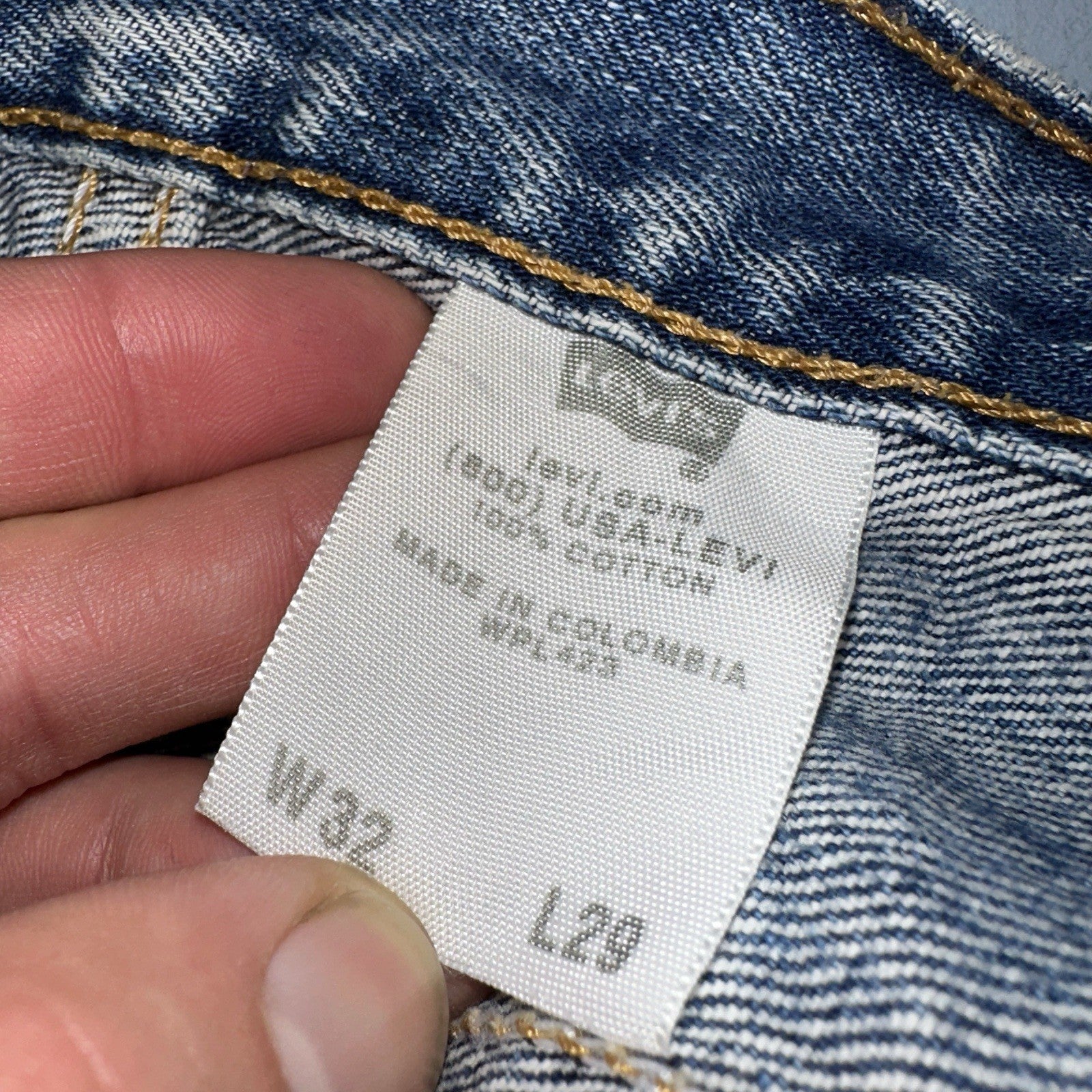 Levis 501 Vintage 90s Y2K XX Straight Leg Jeans Blue Med Wash 32x29 Act 31x28