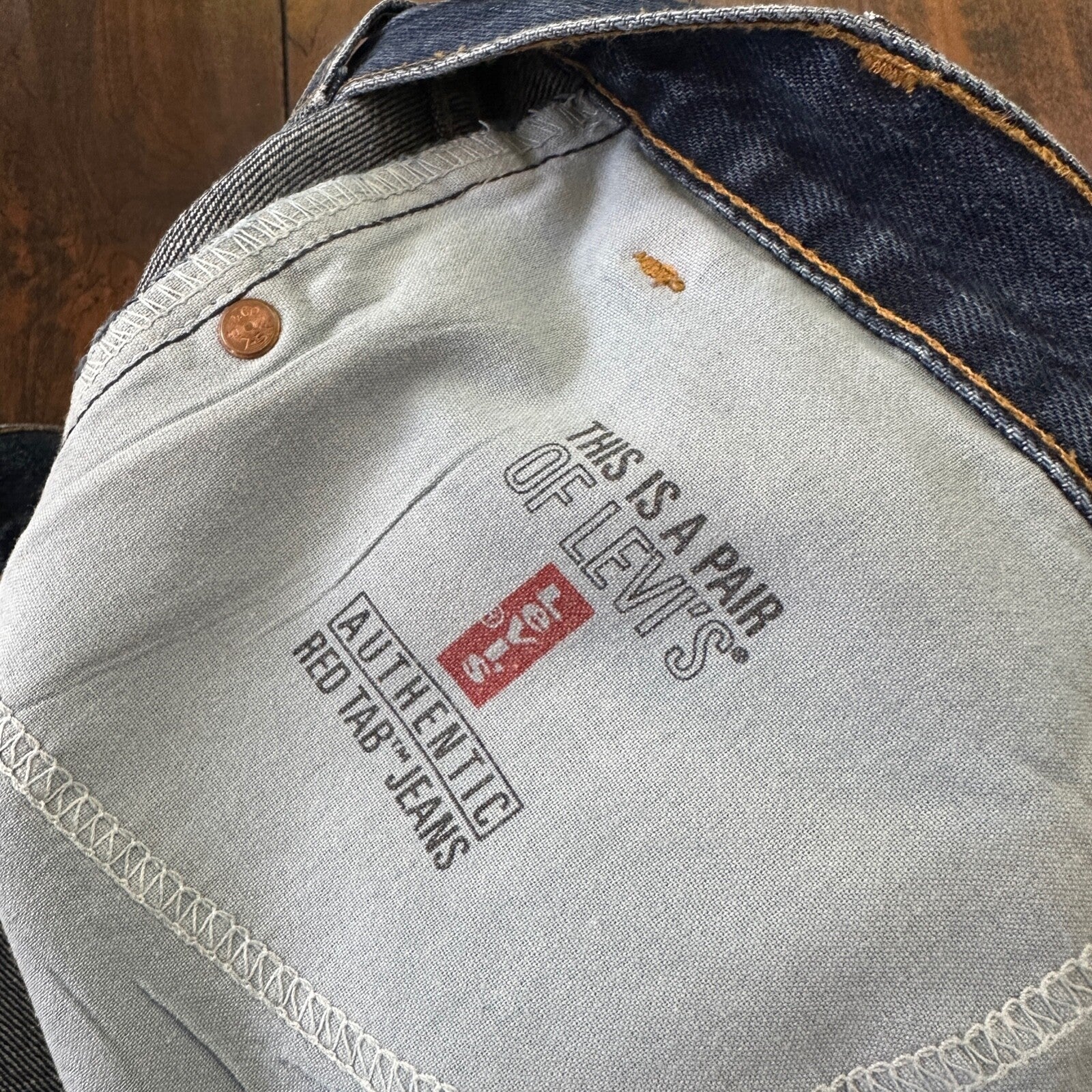 Levis 505 Vintage 90s Straight Leg XX Mexico Jeans 36x32 Med Wash 34x31