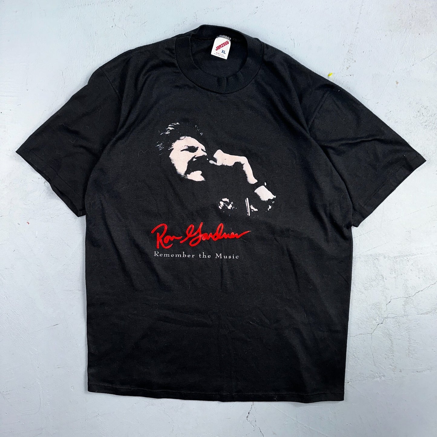 Ron Gardner Rock Band 80s VTG T Shirt Music Punk Grunge Jerzees Music Graphic