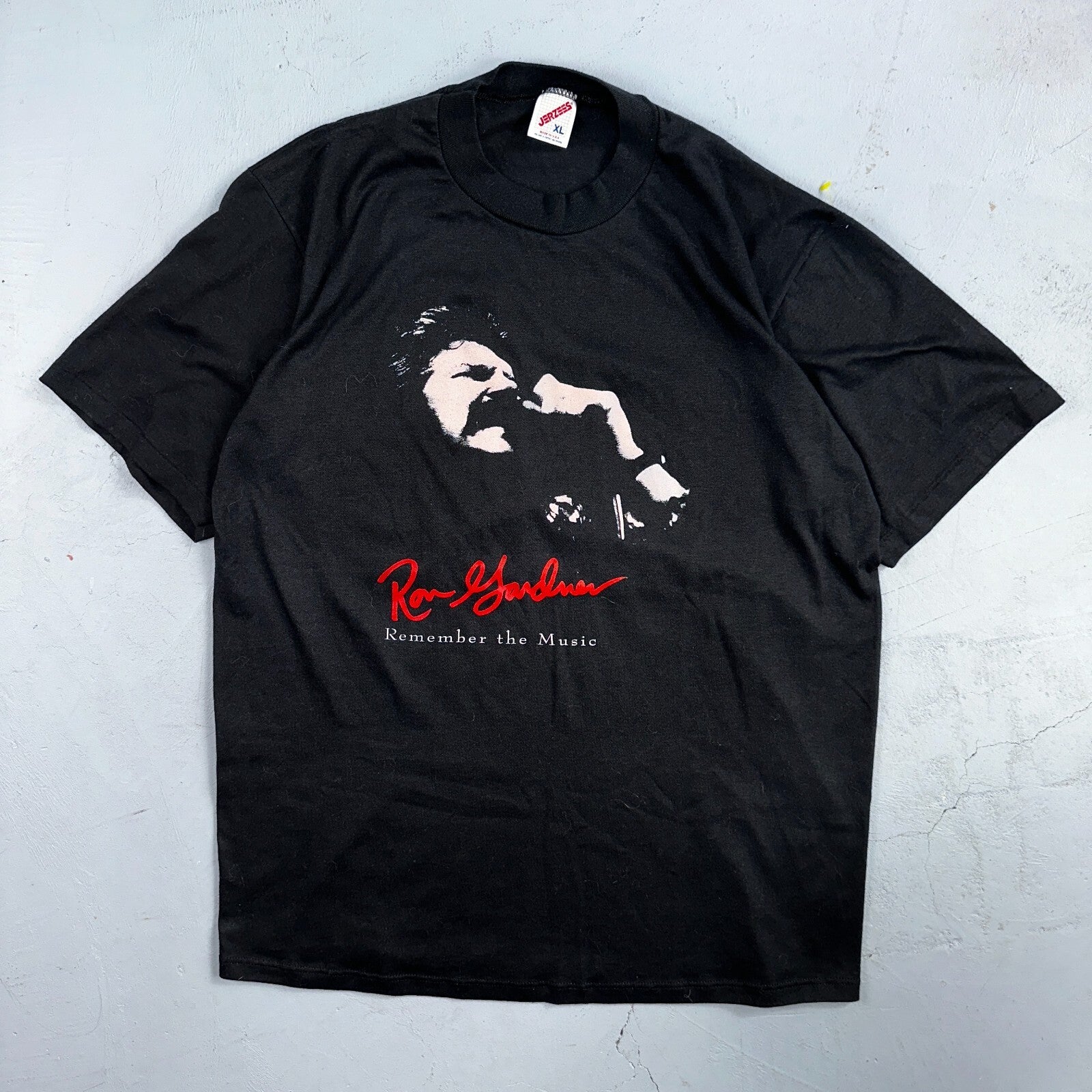 Ron Gardner Rock Band 80s VTG T Shirt Music Punk Grunge Jerzees Music Graphic