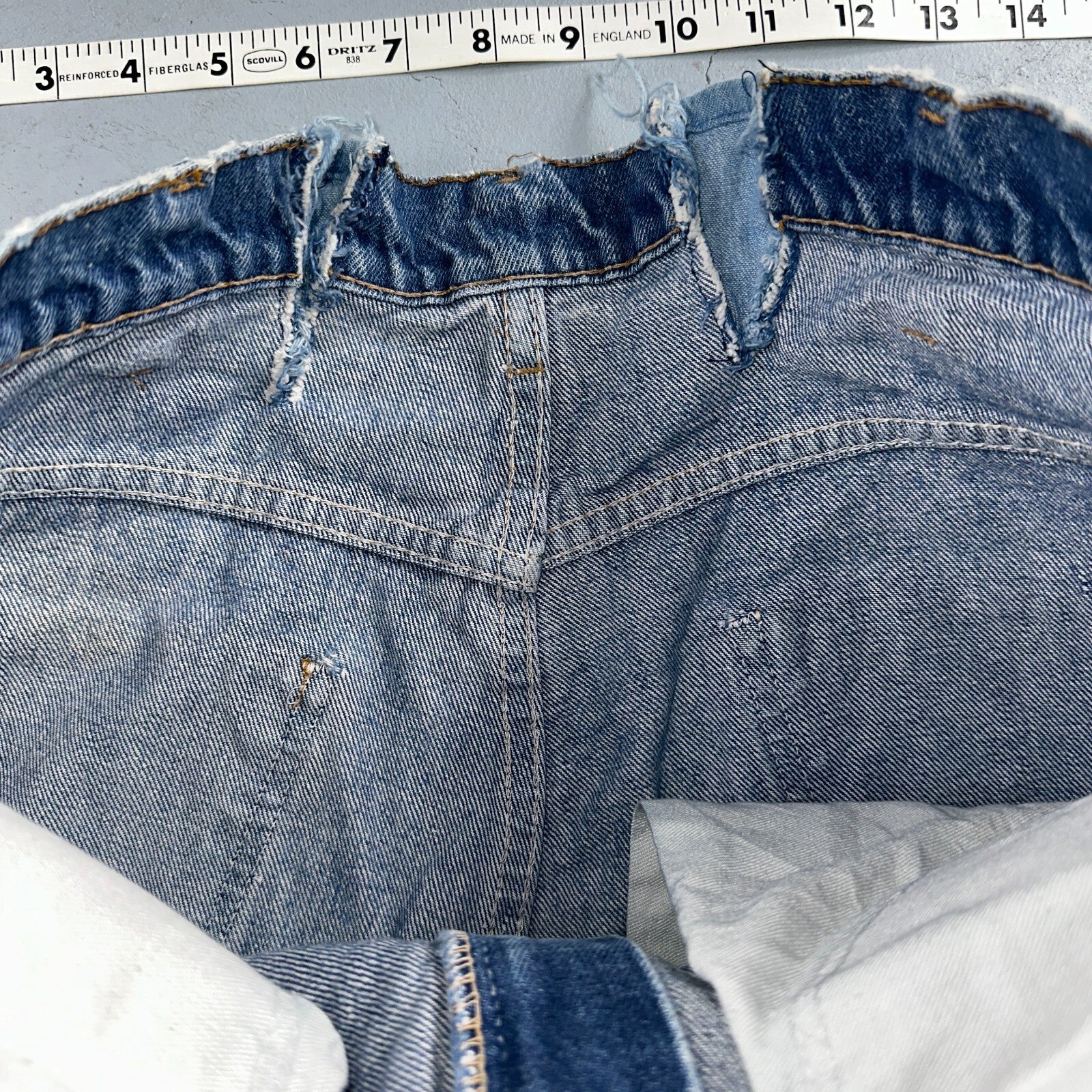 Levis 517 Vintage 80s USA Orange Tab Bootcut Flare Blue Worn Jeans Act 32x28