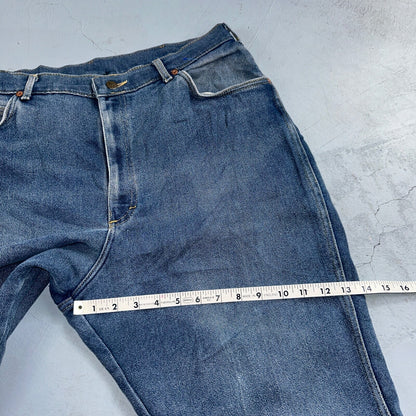 Lee VTG 80 Riders Denim Boot Cut Flare Jeans USA 34x31 Med Wash Cowboy 1980s