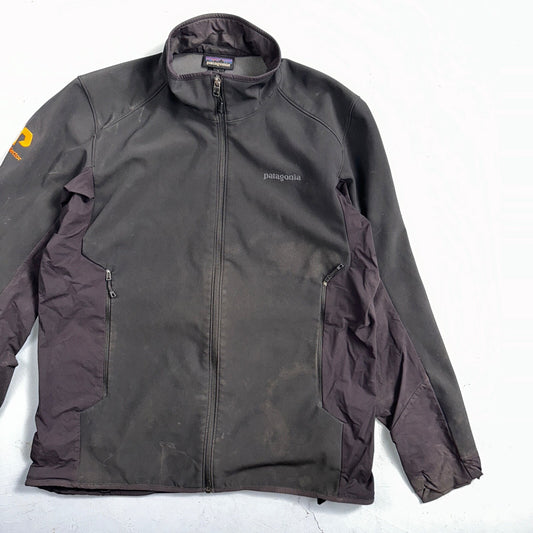 Patagonia Men’s L Black Adze Polartec Hybrid Jacket Coat Company Logo Full Zip