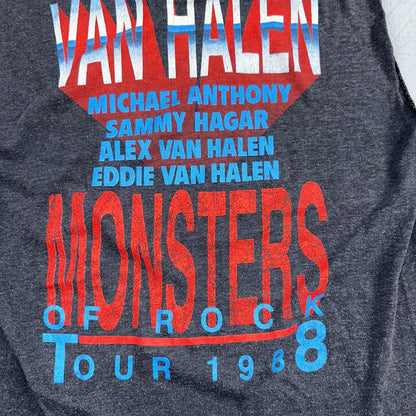 VTG Van Halen Monsters Rock Tour Shirt 1988 Single Stitch Tank Top Concert 80s