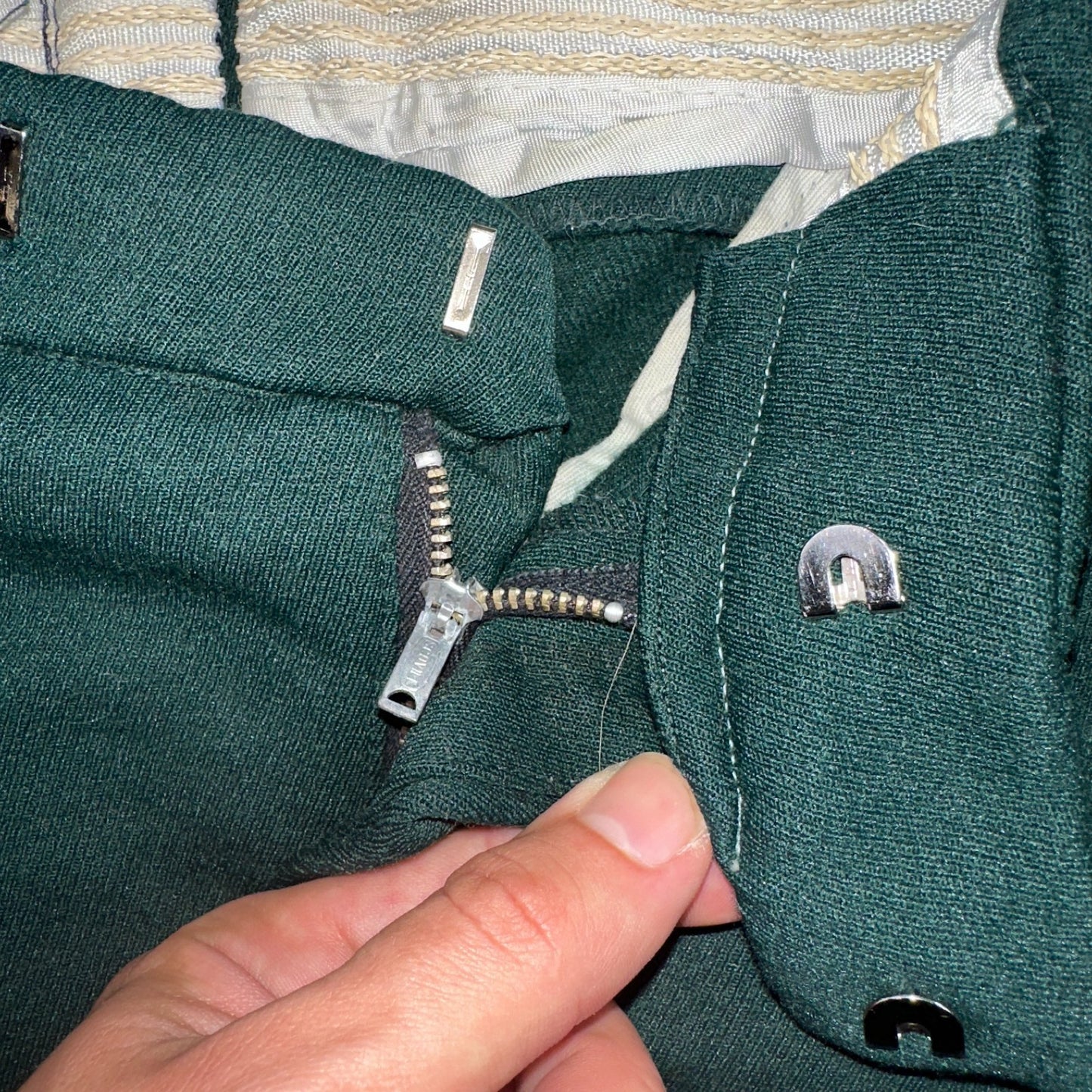 Vintage 1960s Othmar Schneider Sears Roebuck Green Ski Pants Sz S Snow 60s