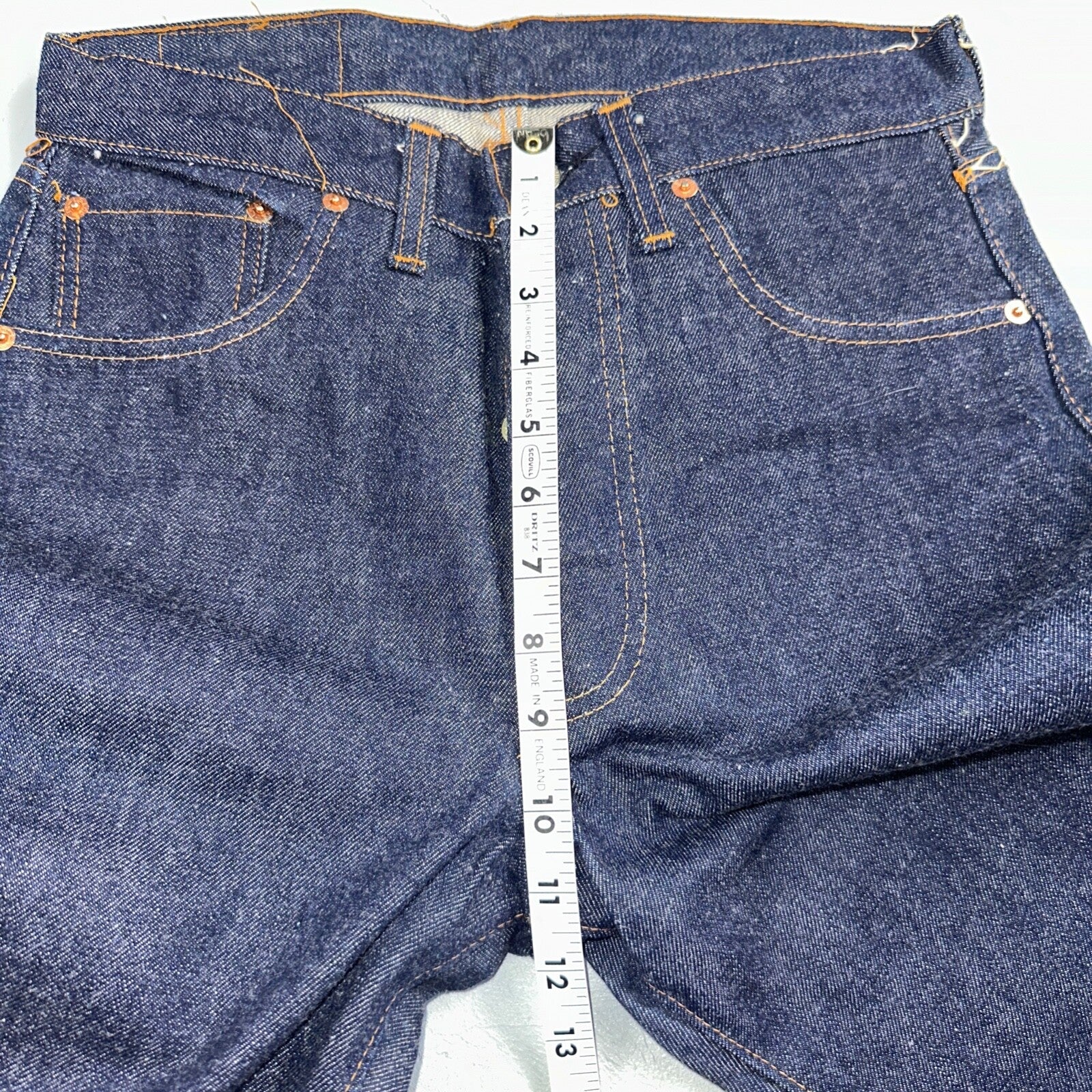 Levis 501 VTG 70s SS Deadstock Redline Selvedge Jeans XX 1966 29x36 Rare Dark DS