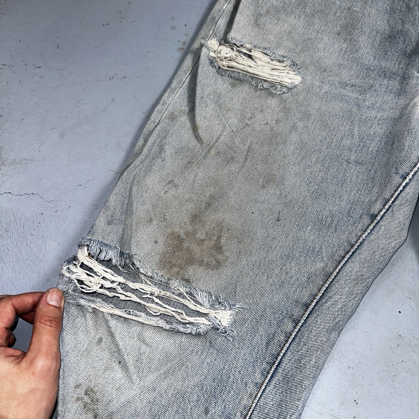 Levis 501 Vintage 80s Redline Selvedge USA XX Jeans Light Wash 36x31 Act 33x28