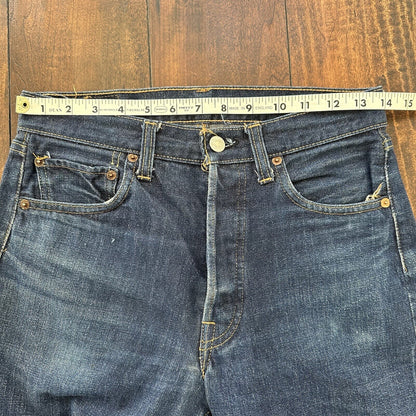 Levis 501 XX Big E True Vintage 60s Redline Selvedge Denim Jeans 1960s DARK BLUE