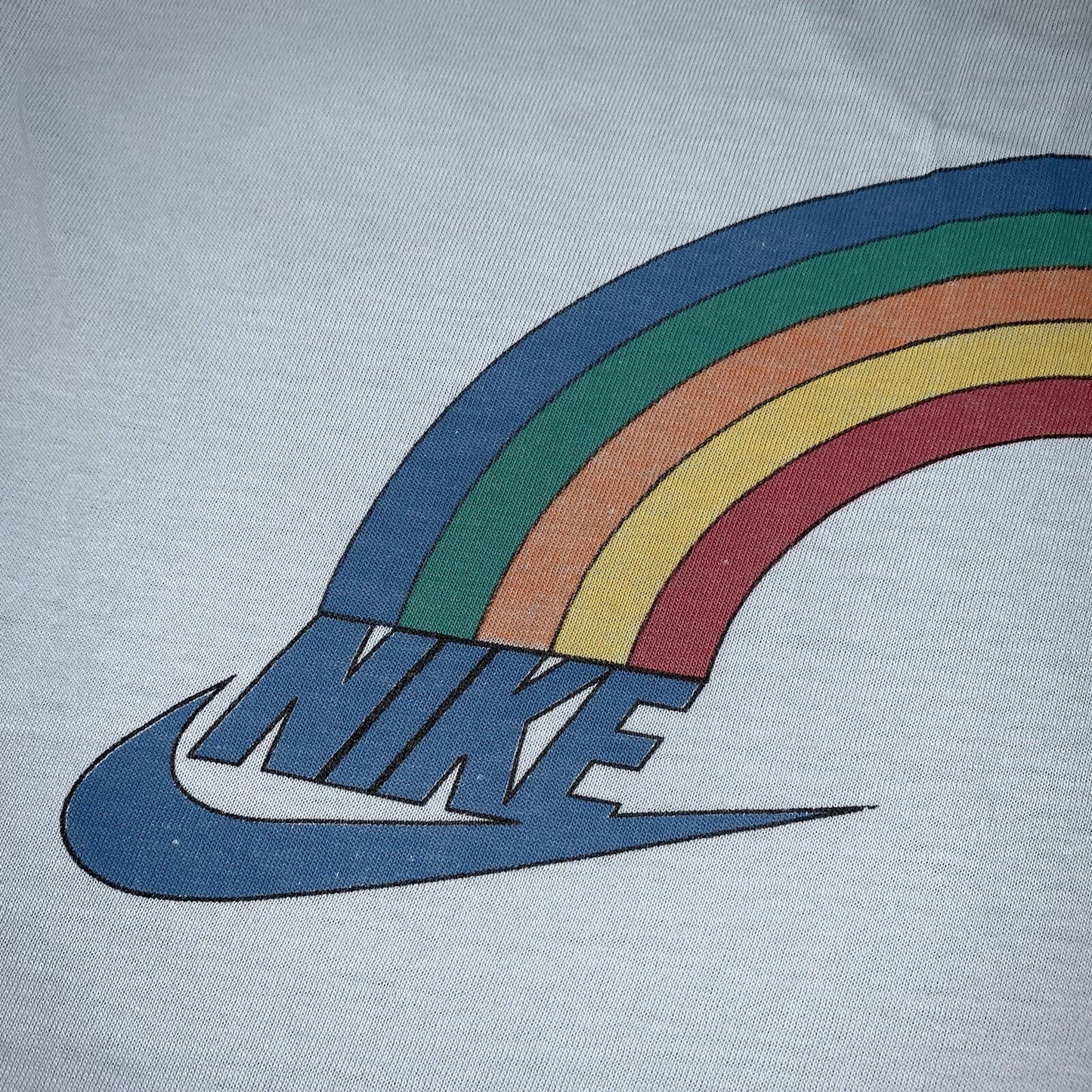 Nike Vintage T Shirt Mens L Rainbow Star Swoosh Pride Japan Geisha 80s LGBTQ