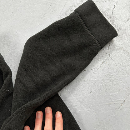 Polo Ralph Lauren Vintage 90s M Black 1/4 Zip Large Fleece Pullover Made in USA