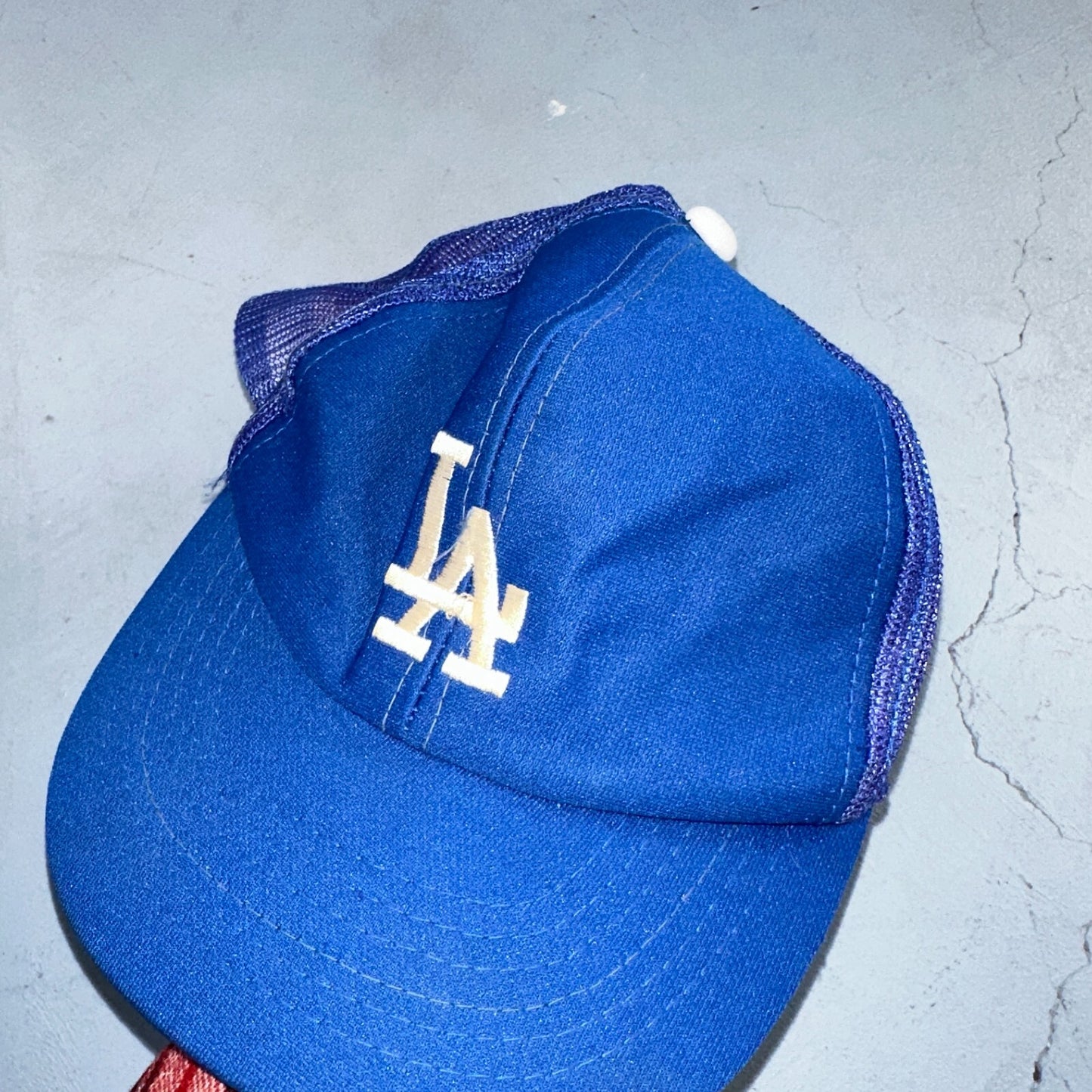 Los Angeles Dodgers VTG Hat Cap Snapback 80s MLB Mesh Green Trucker Blue LA