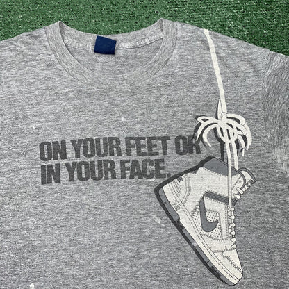 Nike Vintage T Shirt On Your Feet Or In Your Face Over The Shoulder Jordan 80s