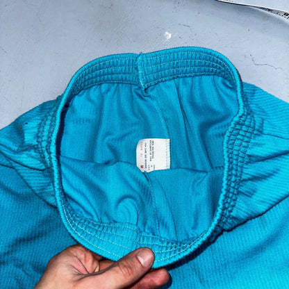 Vintage USA Pants Womens Size M Blue Polyester High Rise Elastic Jogger 1980s 80