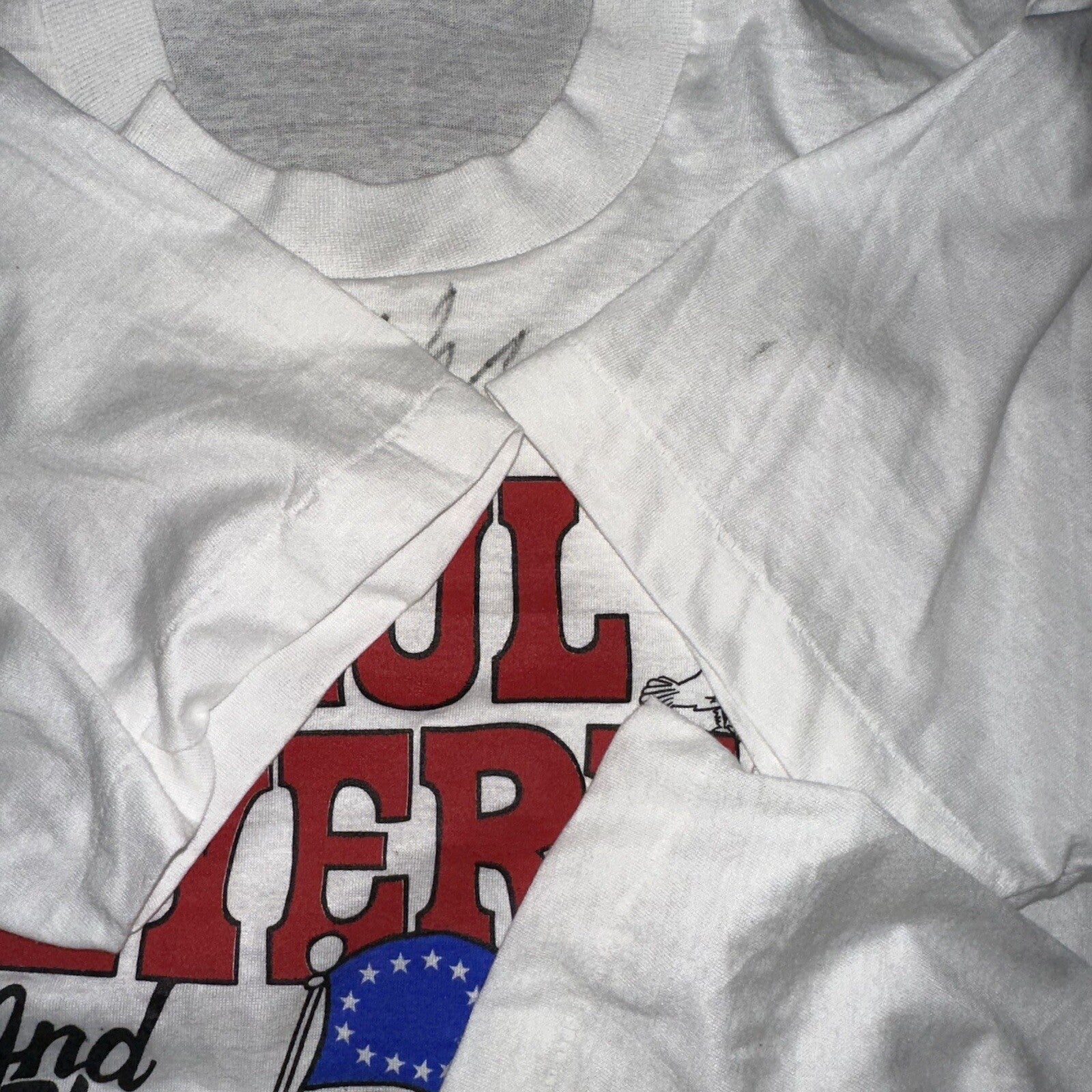 Paul Revere Raiders USA Vintage T Shirt 80s Screen Stars Autograph Confederate