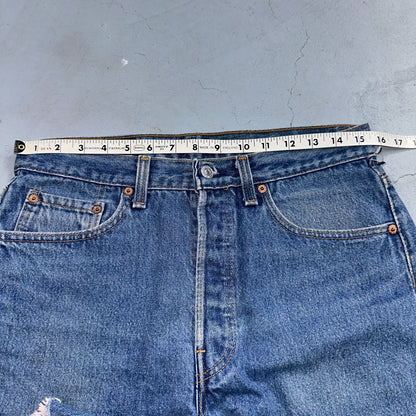 Levis 501 Vintage 80s USA XX Shorts Cut Off Blue Light Wash 32x32 Act 31x6