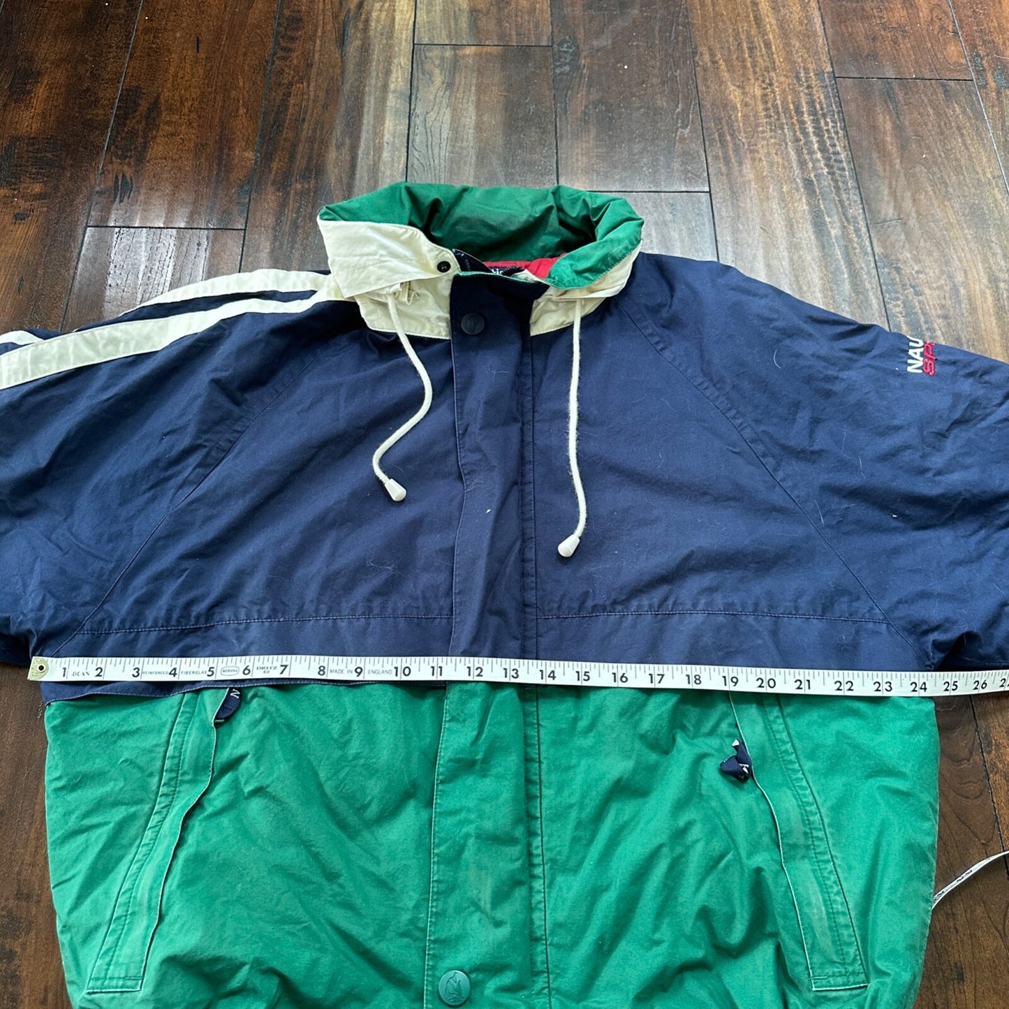 VTG Nautica Sport Racer Mens Color Block Jacket Coat M 90s Full Zip Rare