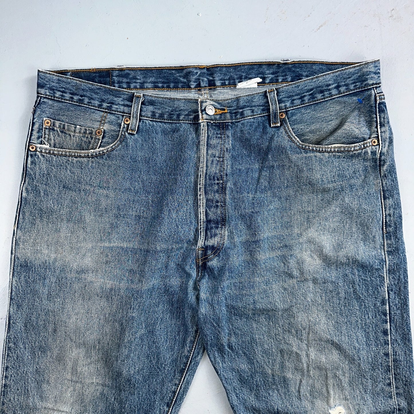 Levis 501 Vintage 90s XX Straight Leg Jeans Y2K Med Wash 42x30 Act 42x31