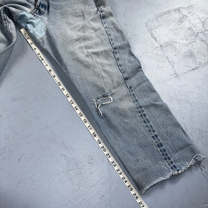 Levis 501 Vintage 80s Redline Selvedge USA XX Jeans Thrashed 36x30 Act 33x26