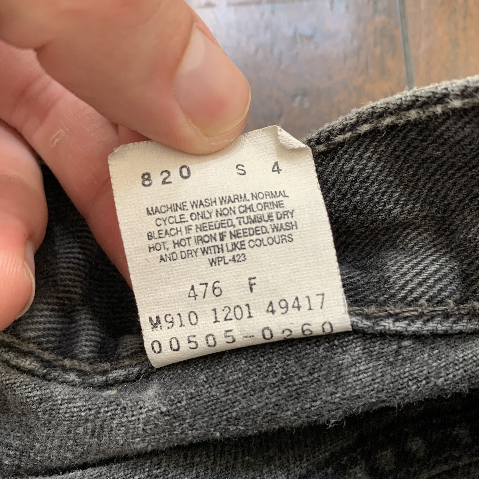 Vintage 90s Levis 505 XX 34x32 501 USA Jeans Black Canada Act 32x28