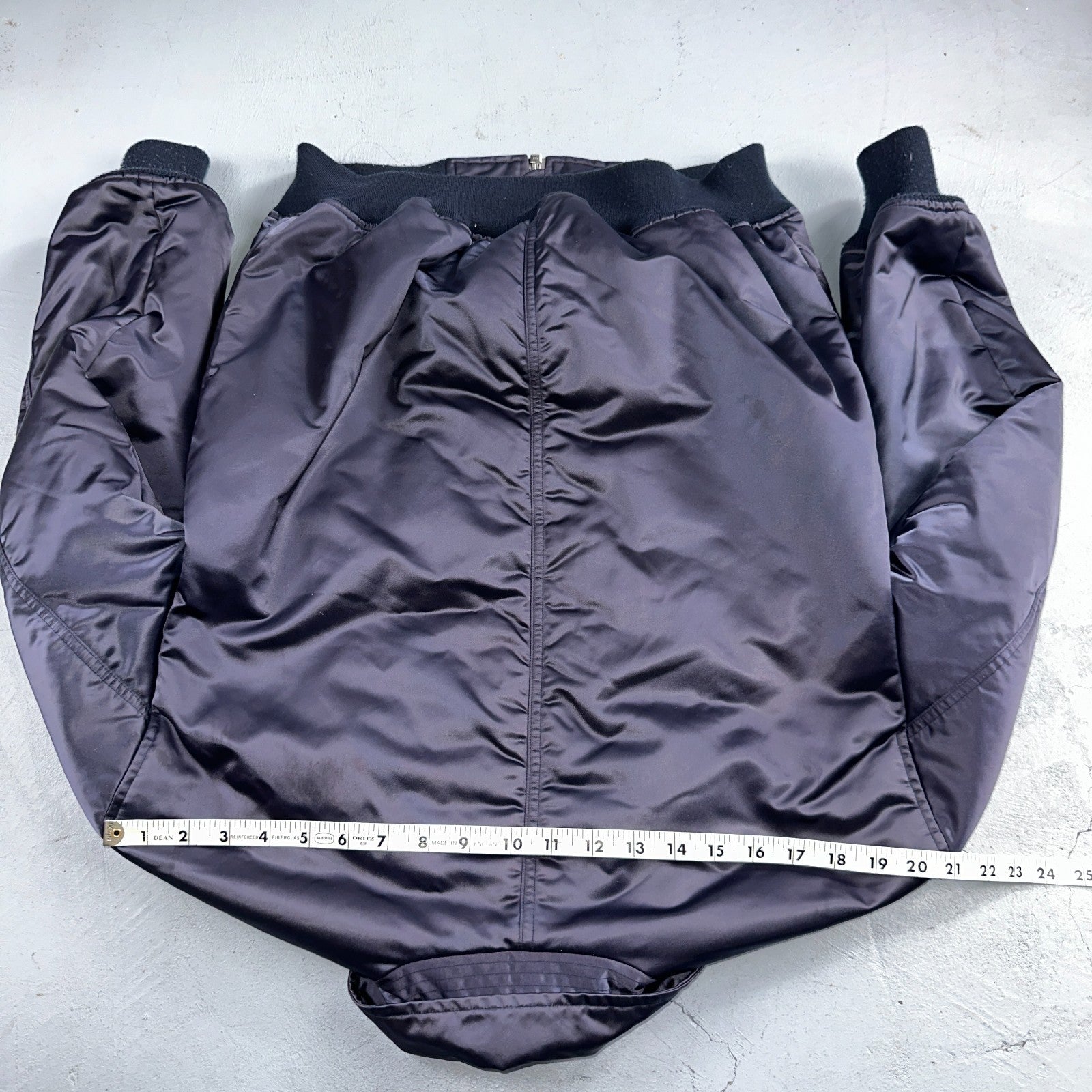 T Alexander Wang Navy Blue Satin Women Bomber Jacket Crop Size 6 Designer Silky