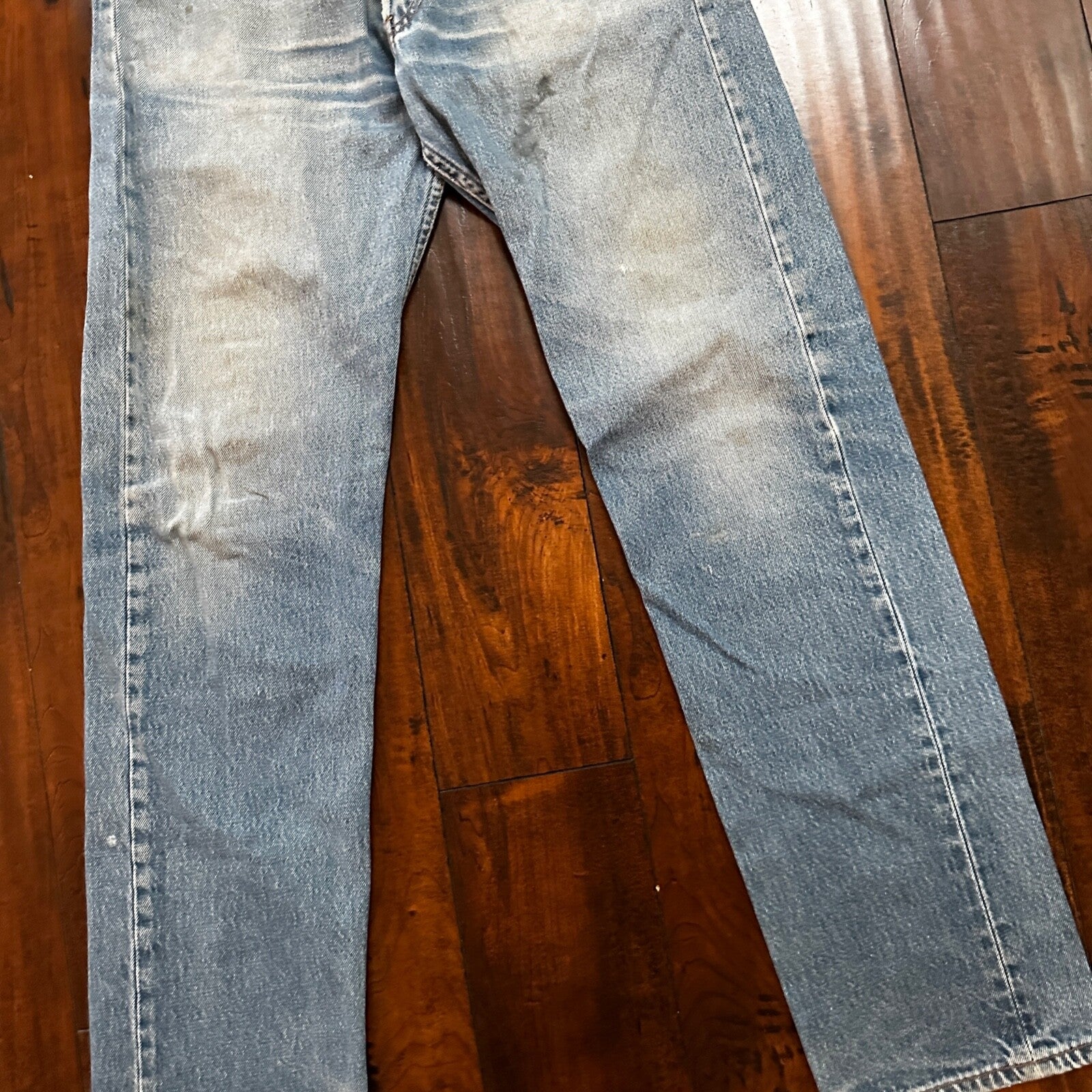 VTG 90s Levis 501 Button Fly 34x38 Tag Jeans Straight Wash Y2K Blue XX Act 30x33