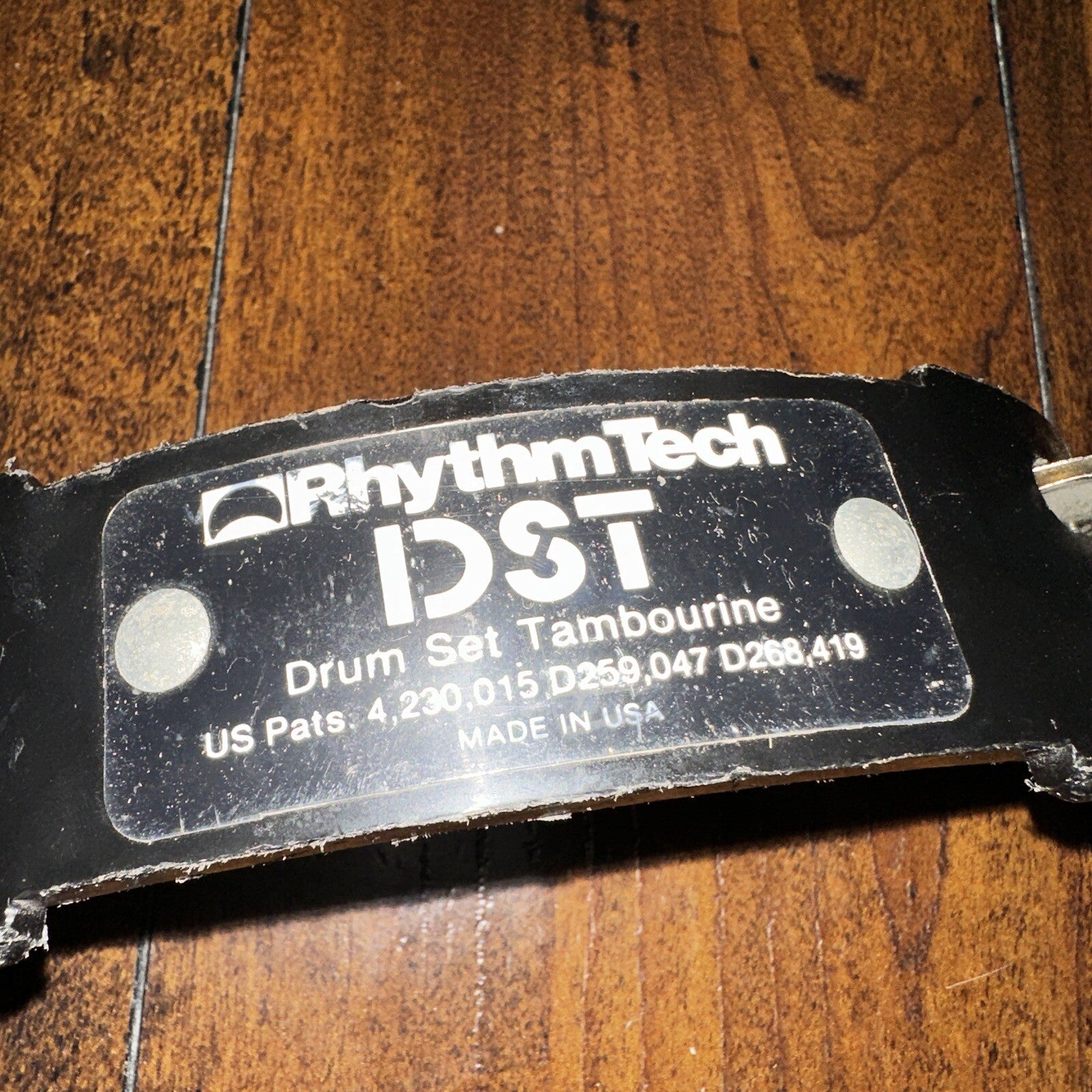 Rhythm Tech DST Drum Set Tambourine Mountable Black Nickel Jingles VTG USA