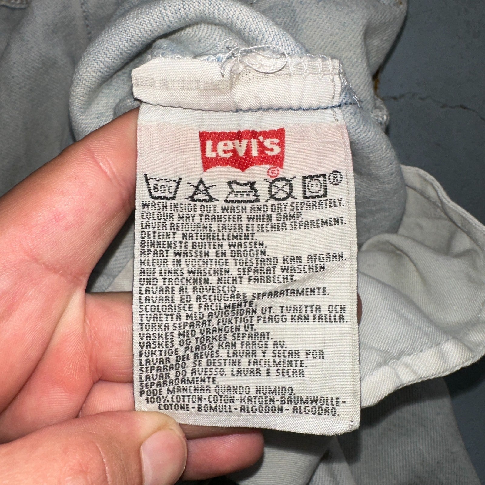 Levis 501 Vintage 90s UK Straight Leg Jeans Blue Light Wash 38x36 Act 37x30