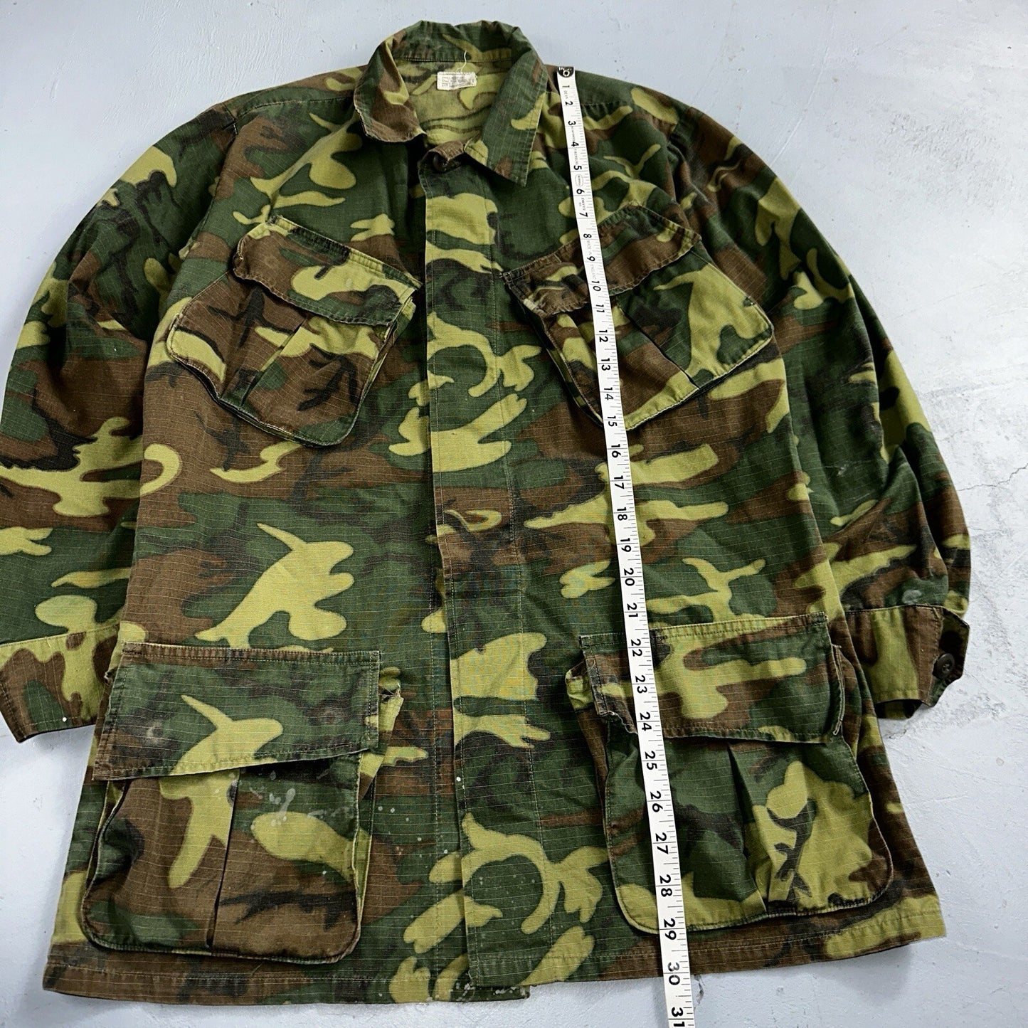USMC 1968 Military Camouflage Wind Resistant Poplin Coat Camo Jacket Alpha 60s