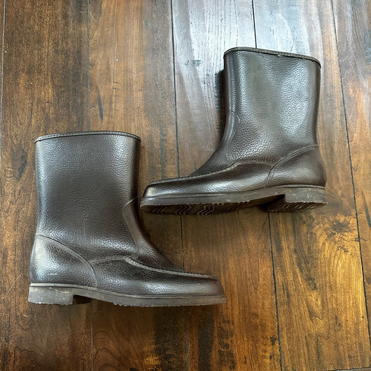 VTG Work Boots Men's 8 Brown Leather Waterproof Insulated USA Made Warm 80s