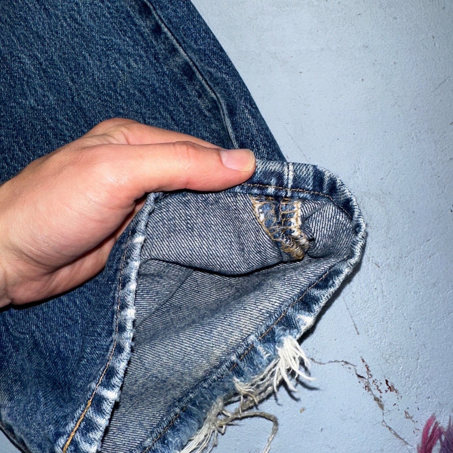 Levis 501 Vintage 90s XX Straight Leg Mexico Jeans 34x30 Thrashed Act 33x28