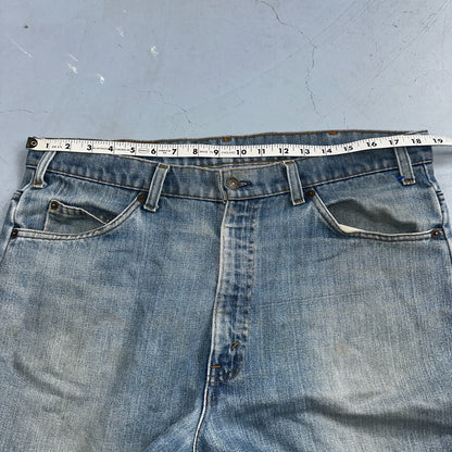 Levis 517 Vintage 80s USA Orange Tab Bootcut Flare Blue Jeans Talon Act 38x28