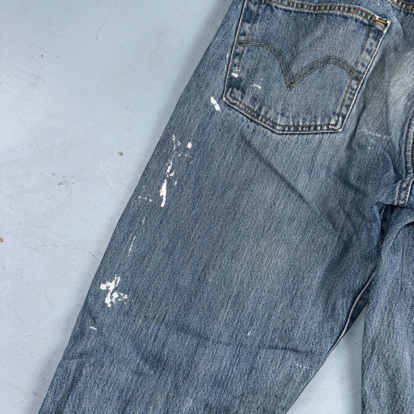 Levis 501 Vintage Y2K XX Straight Leg Jeans Blue Light Wash 35x34 Act 34x34