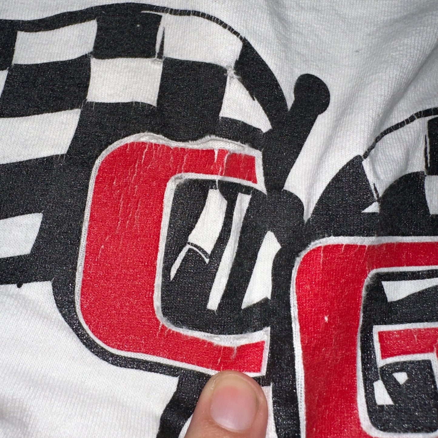 CG Racing Cars VTG T Shirt Nacar Perfomance Y2K XL Rap Thrashed Long Sleeve