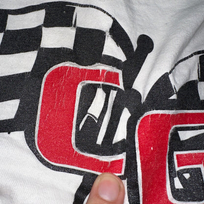 CG Racing Cars VTG T Shirt Nacar Perfomance Y2K XL Rap Thrashed Long Sleeve