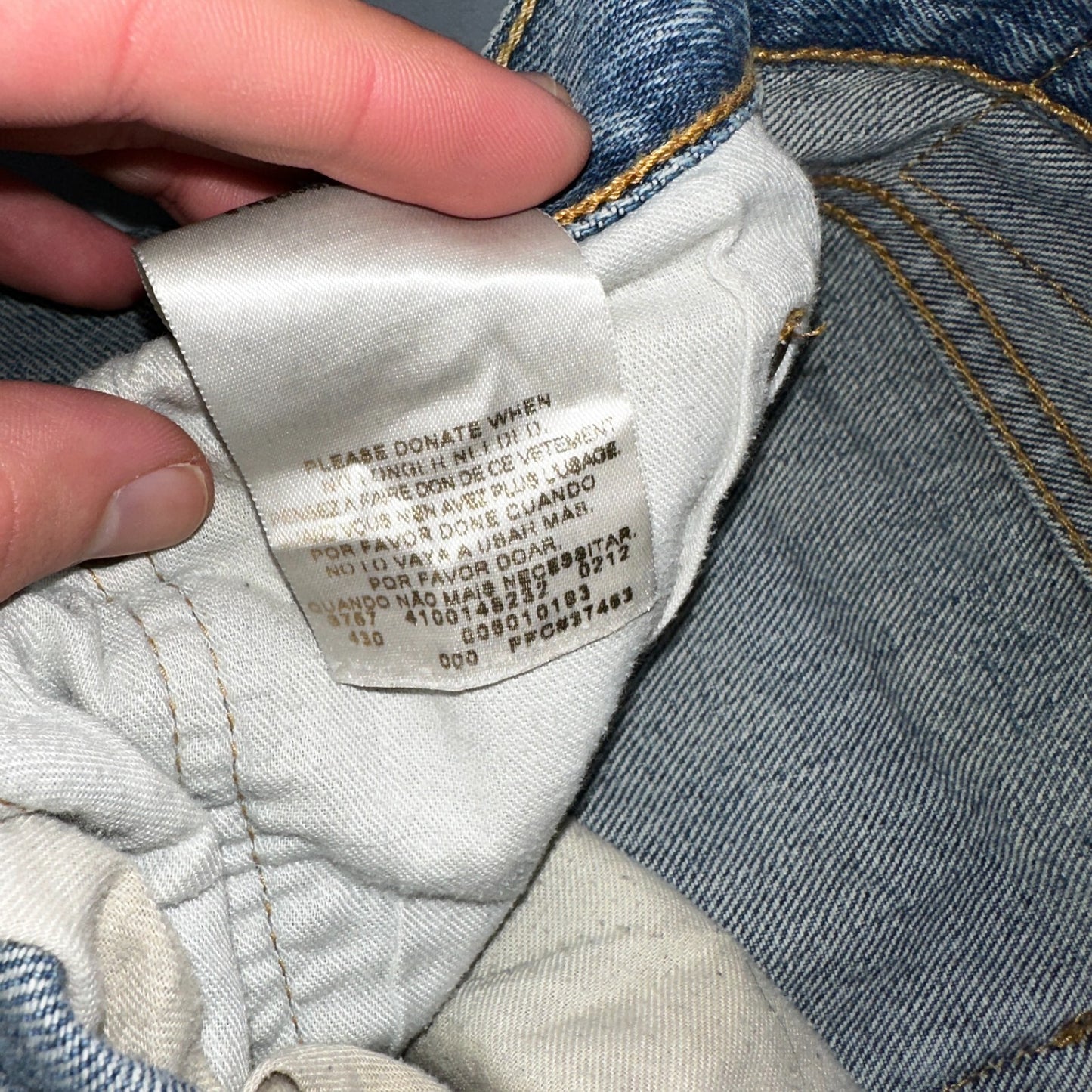 Levis 501 Vintage Y2K XX Straight Leg Jeans Blue Light Wash 35x34 Act 34x32