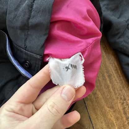 Patagonia Womens Jacket Black Pockets Nylon Logo Zip 8 Vtg Hiking Outdoors