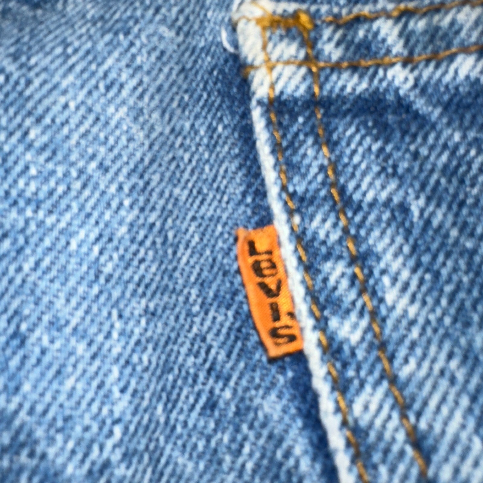 Levis 517 Vintage 80s USA Orange Tab Bootcut Flare Blue Jeans Talon Act 34x28