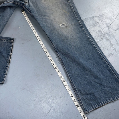 Levis 517 Vintage 80s USA Orange Tab Bootcut Flare Blue Worn Jeans Act 34x26